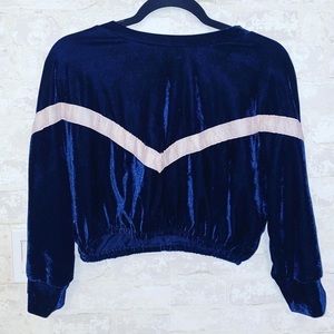 Royal Blue Velour Croptop